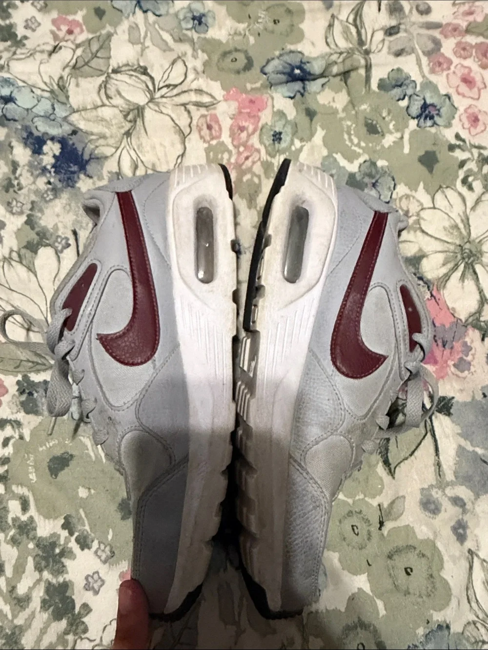Nike Air Women's  CW4555-016 Sneakers with Burgundy Swoosh